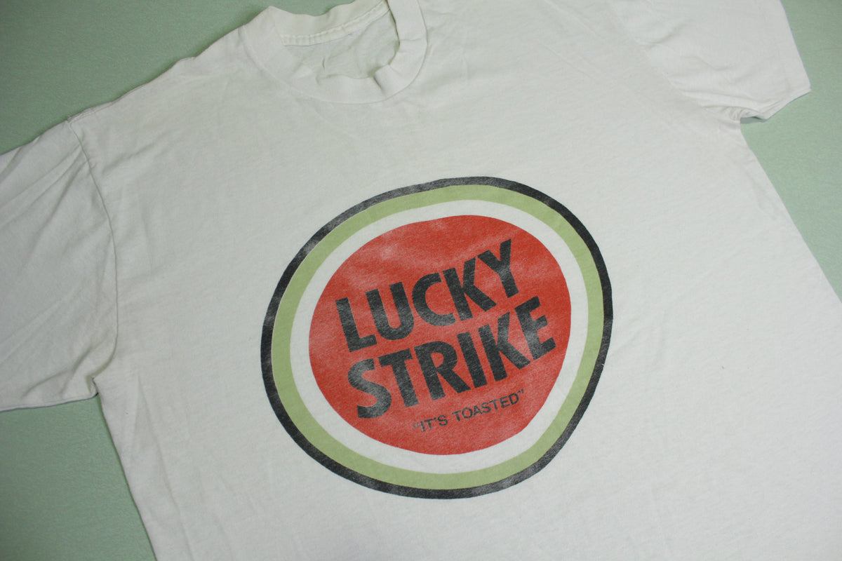 Lucky Strike "It's Toasted" Vintage 80's Single Stitch Cigarette Smoking T-Shirt