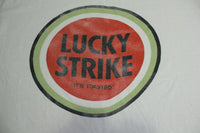 Lucky Strike "It's Toasted" Vintage 80's Single Stitch Cigarette Smoking T-Shirt