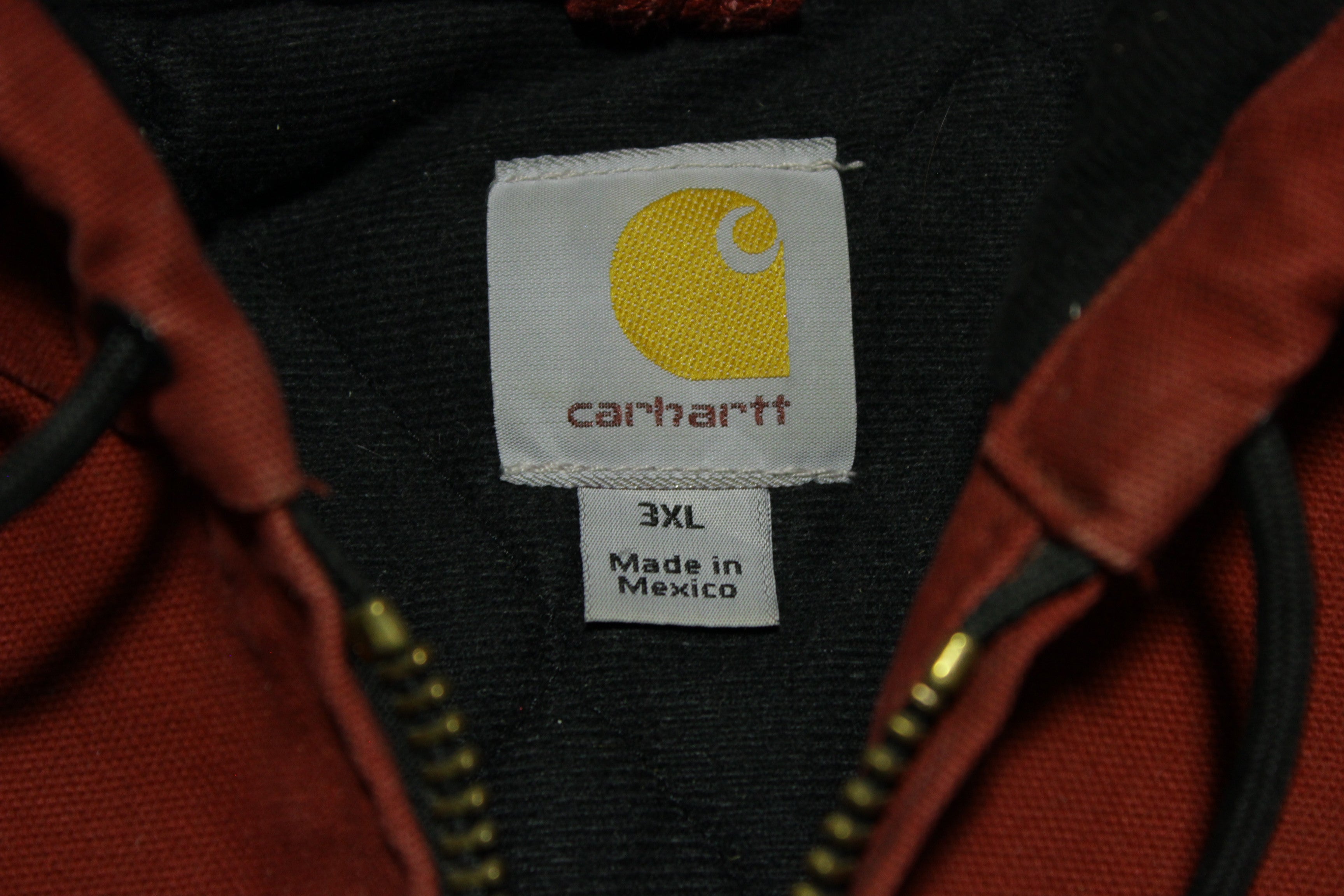 Carhartt J130 Quilt Flannel Lined Duck Active Work Jacket Hooded