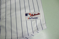 Derek Jeter New York Yankees #2 Majestic Pin Stripe Button Up Baseball Jersey