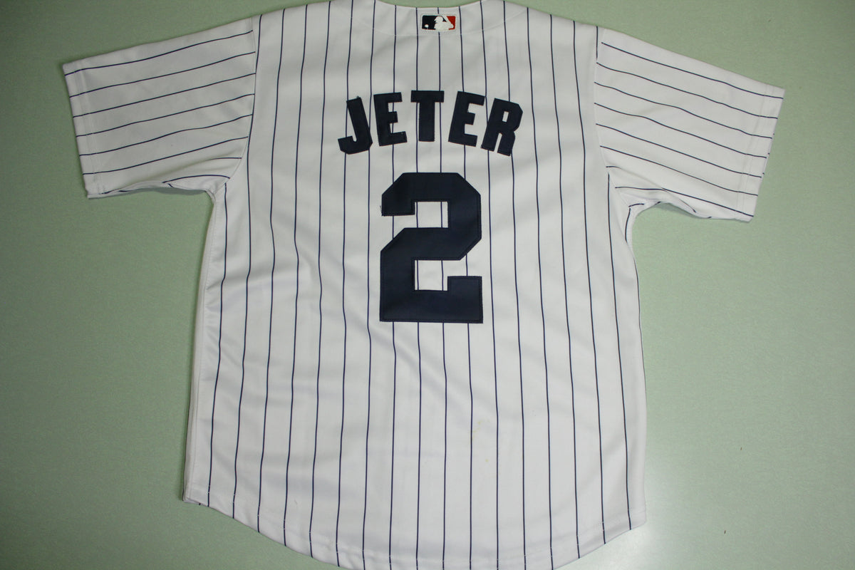 Derek Jeter New York Yankees #2 Majestic Pin Stripe Button Up Baseball –  thefuzzyfelt