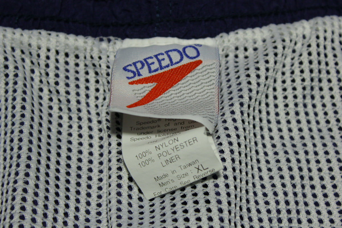 Speedo USA Flag Vintage 1990s Swimming Mesh Lined Shorts With Pockets