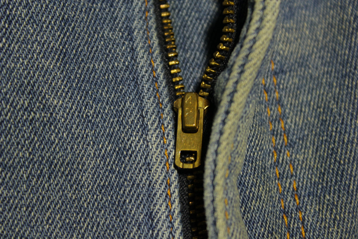 Vintage 60s 70s Rustler Jeans Denim Talon Zipper Made in USA Men's