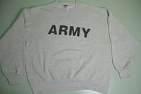 Army Block Spellout Vintage Jerzees Made in USA Crewneck Sweatshirt