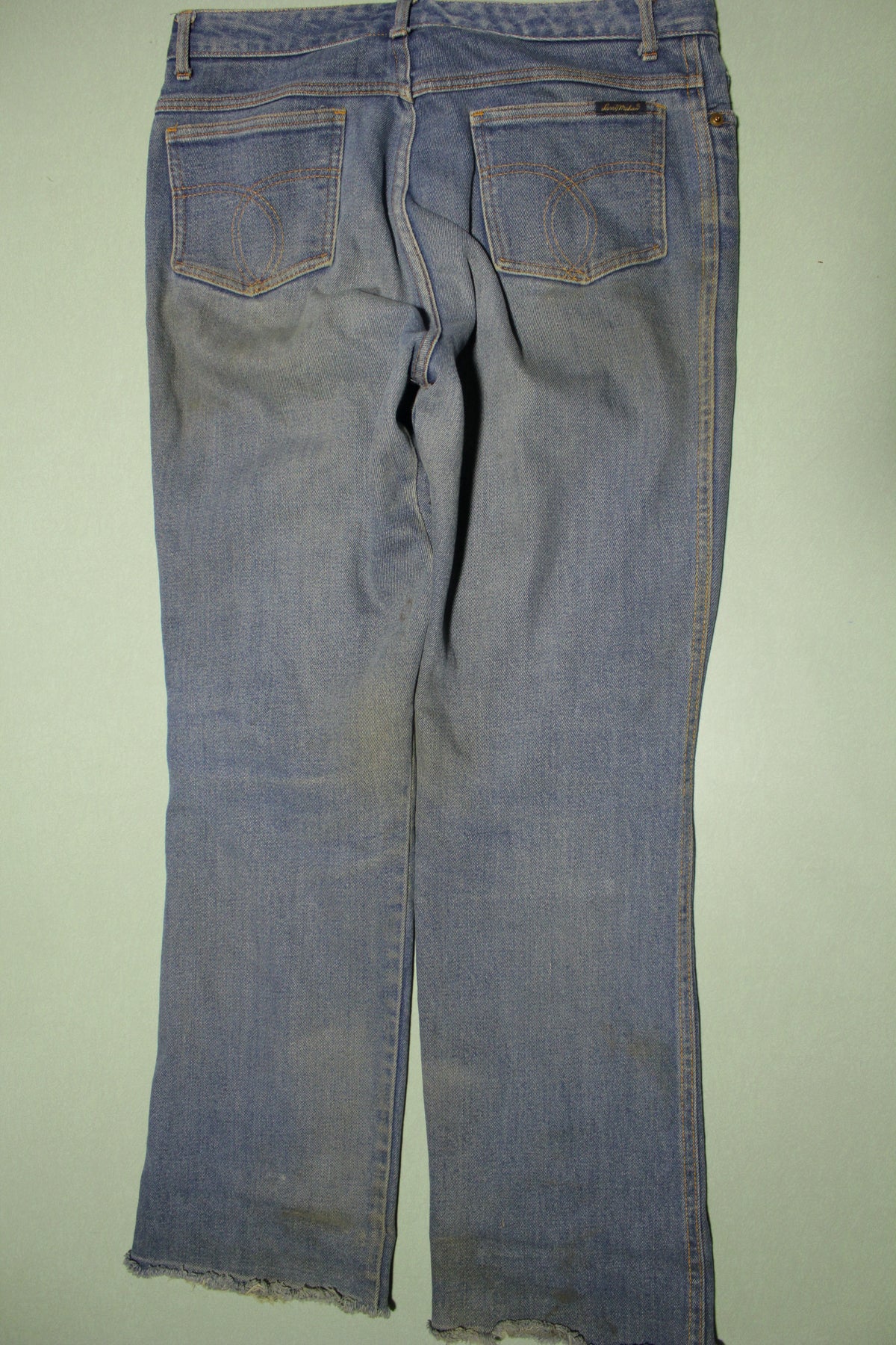 Larry Mahan Bull Riding Vintage 60s 70s Talon 42 Zipper Denim Jeans Distressed