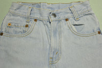 Levis 302 -0112 Vintage 80s Youth Kids Hidden Black Stitch Bar Tack Acid Washed Jeans