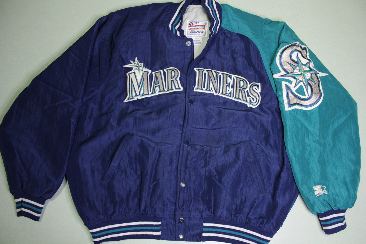 Seattle Mariners Vintage Diamond Collection Made in USA 90's Big Patch Starter Jacket