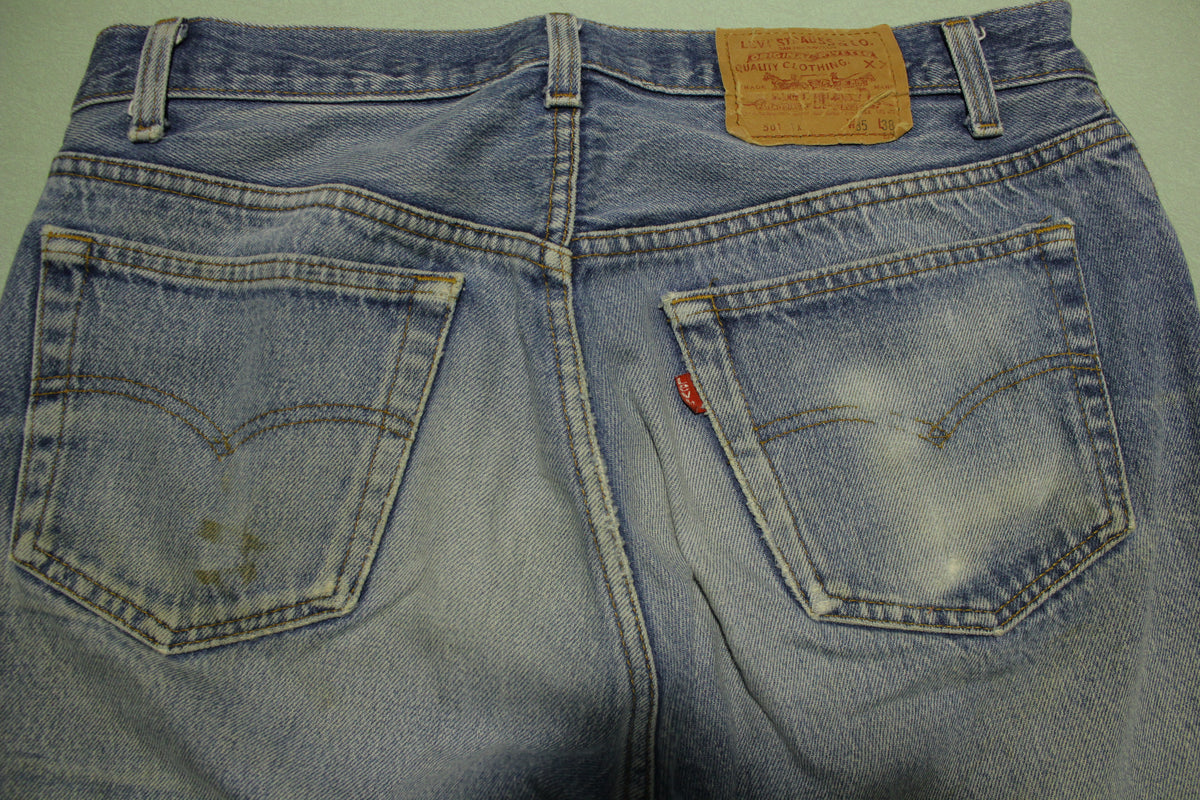 Levis 501XX Vintage 80s Button Fly Distressed Grunge Punk Denim Jeans