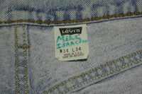 Levis 554 Baggy Fit Vintage Stone Wash Made in USA 90s Denim Jeans