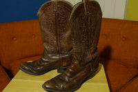 Tony Lama Vintage Western Cowboy Boots Brown Style 6367 Men Size 12D Dancing