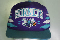 Charlotte Hornets Vintage 00's Mitchell Ness Hardwood Trucker Snapback Adjustable Hat