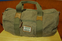 Shane Jeans Wear 80's Military Green Forest Duffle Gym Bag Vintage 1980's Carry Canvas