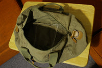 Shane Jeans Wear 80's Military Green Forest Duffle Gym Bag Vintage 1980's Carry Canvas