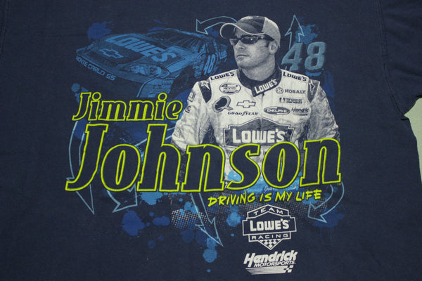 Jimmie Johnson Lowes 48 Driving Is My Life Nascar Racing 00s T-Shirt