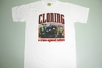 Three Stooges Cloning Crime Against Nature Vintage 90's Promo 1997 Movie Licensed T-Shirt
