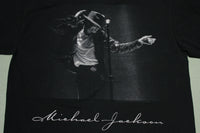 Michael Jackson King of Pop Autograph 2009 Billie Jean Moonwalk 00s T-Shirt