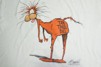 Tax This Bill The Cat Vintage Cartoonist Berkley Breathed Bloom County 1994 90's T-Shirt