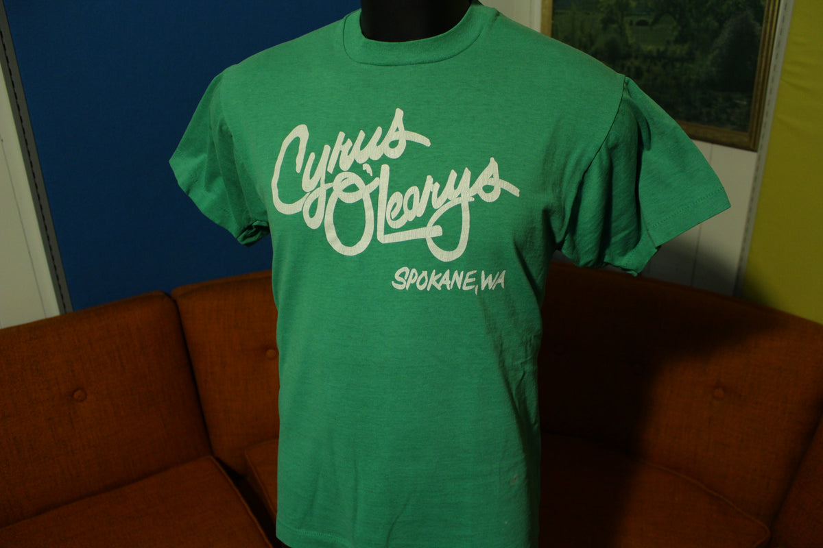 Cyrus O'Learys Spokane WA Vintage Screen Stars 80's T-Shirt Green
