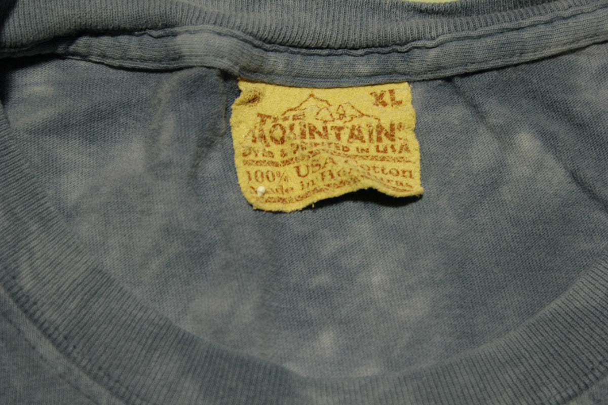 Bald Eagle Vintage Tie Dye 90's Big Print Mountain T-Shirt