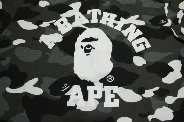 A Bathing Ape BAPE Black Gray White Authentic Camo T-Shirt
