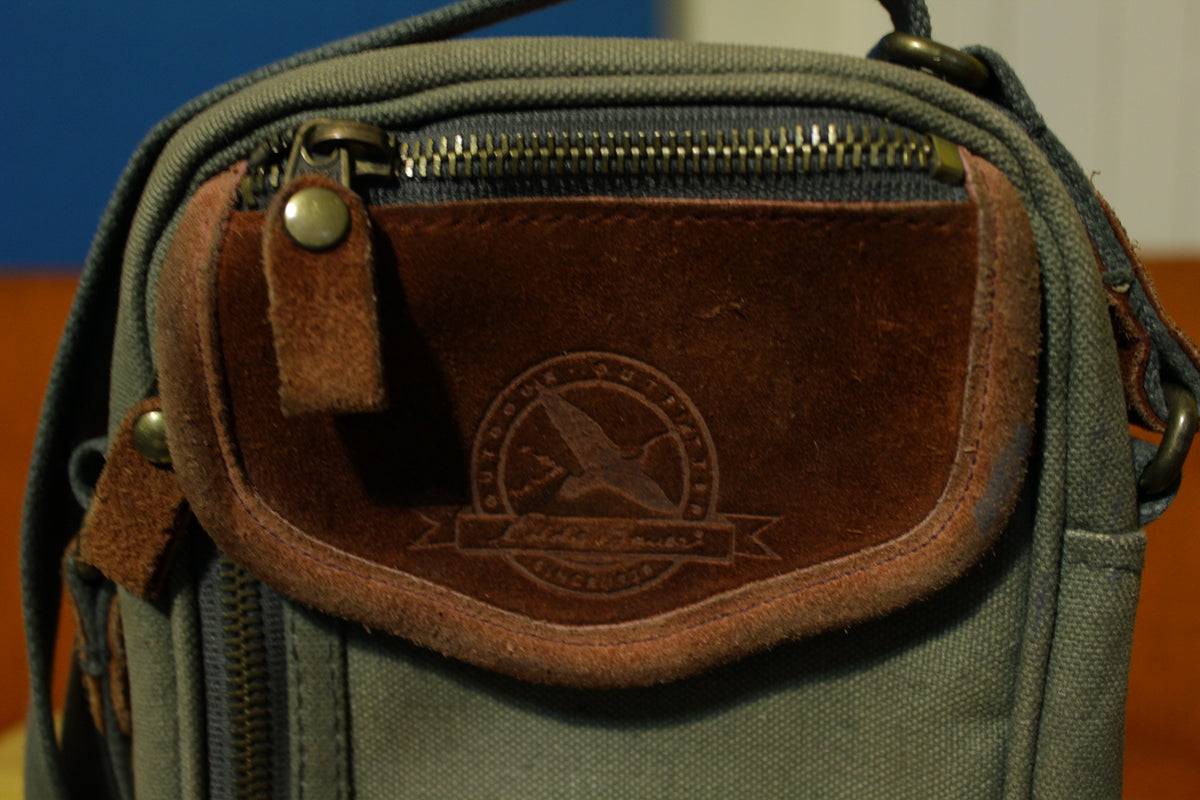 Eddie Bauer Vintage Canvas Military Crossbody Messenger Bag Shoulder Backpack