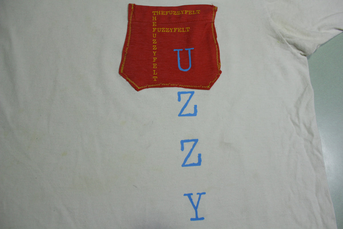 'UZZY' The Fuzzy Felt 1 of 1 Custom Red Pocket On A Vintage 90's Marlboro T-Shirt