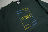 'UZZY' The Fuzzy Felt 1 of 1 Custom Crewneck Sweatshirt On A Vintage BVD Made in USA