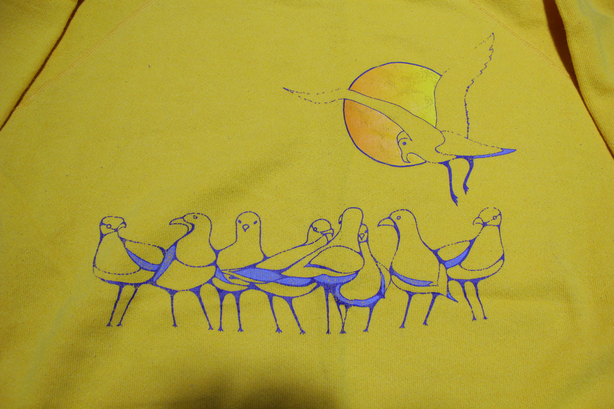 Seagulls Over Sunset Vintage 80's Hanes 50/50 Made in USA Crewneck Sweatshirt