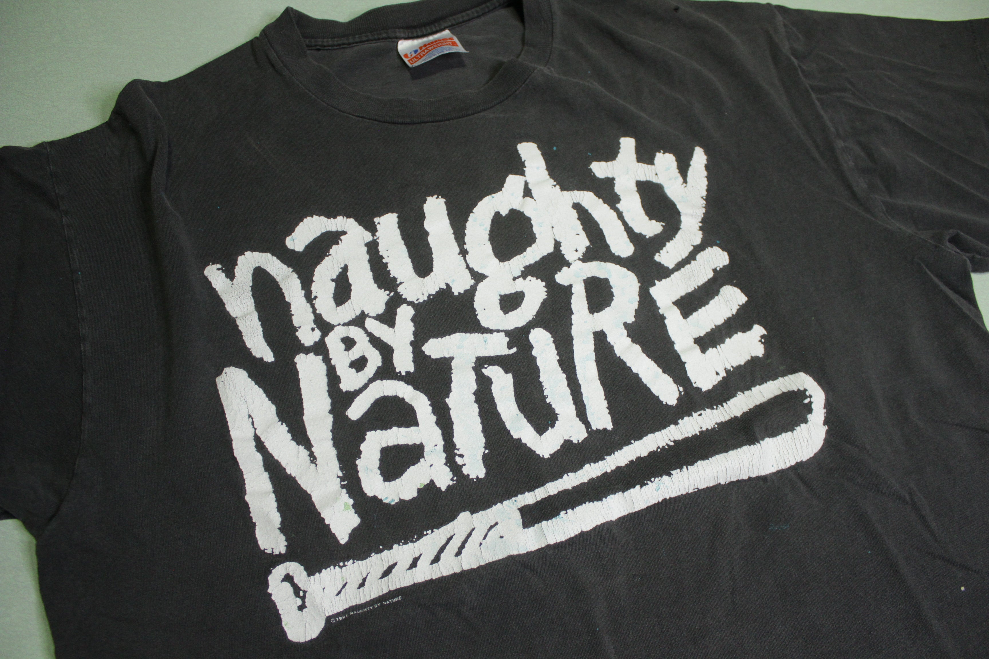 Naughty By Nature 1991 Down With OPP Vintage 90's Distressed Rap T