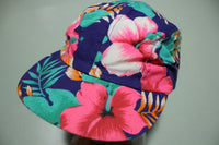 Wendys Floral Flower Cap Vintage 90's Giveaway Burger Adjustable Back Snapback Hat