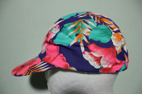 Wendys Floral Flower Cap Vintage 90's Giveaway Burger Adjustable Back Snapback Hat