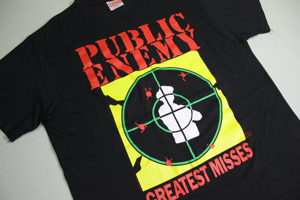 Public Enemy Greatest Misses 1992 Hazy Shade of Criminal Vintage 90's Deadstock Rap T-Shirt