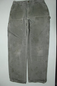 Carhartt Vintage Distressed B136 Double Knee Front Work Construction Utility Pants MOS