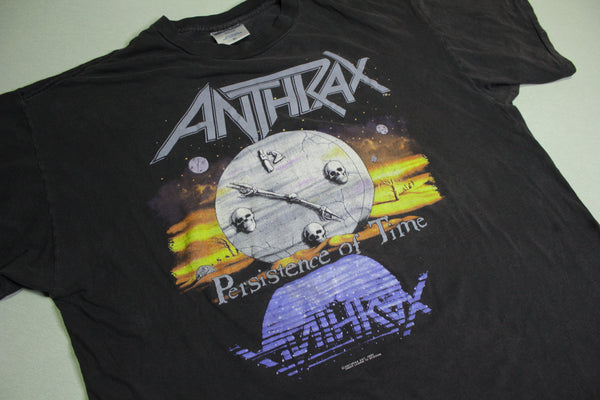 Anthrax Persistance of Time 1990 Vintage Brockum Concert Cities Single Stitch USA Made T-Shirt