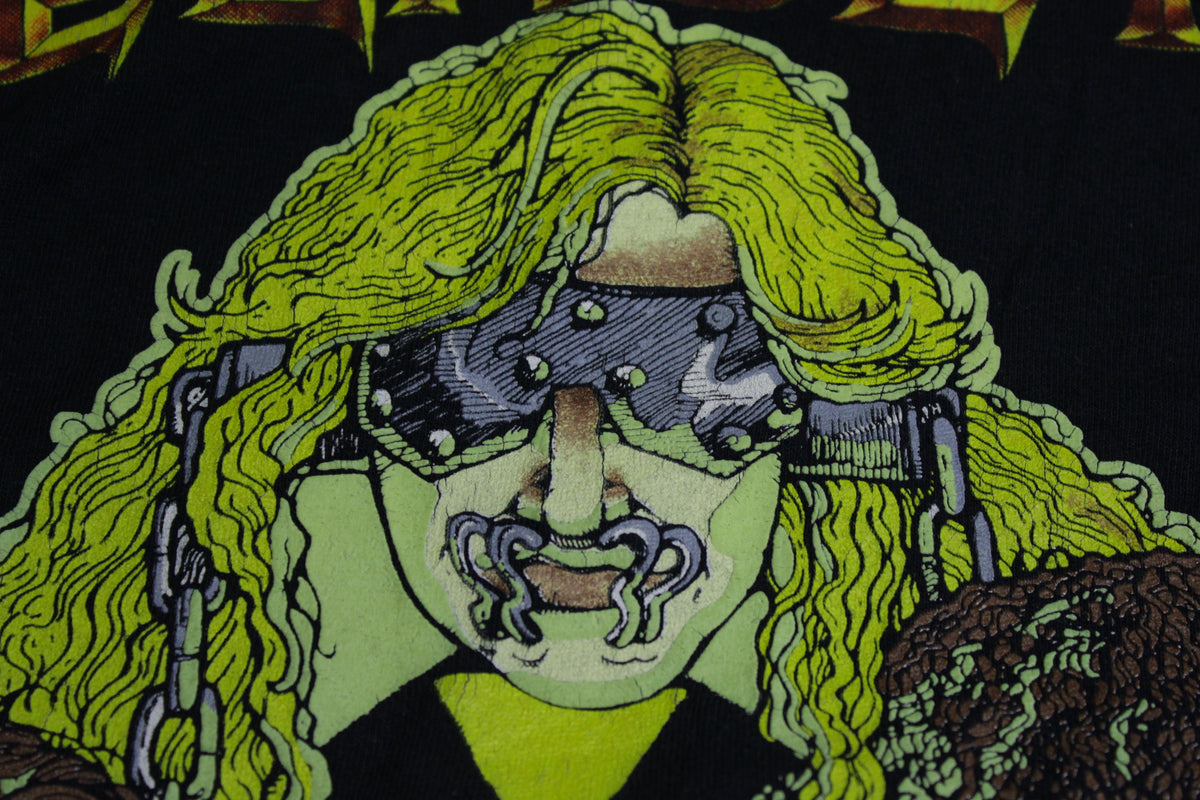 Megadeth Skull Bones Chains Vintage 1991 Ed Repka Brockum 90's USA Made T-Shirt