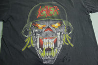 Slayer 1991 Clash of Titans Tour Cities Vintage Metal War 90's Brockum T-Shirt