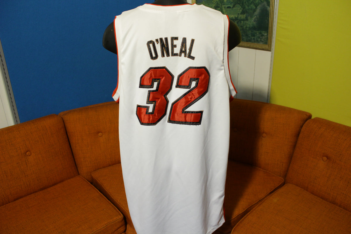Shaquille O'Neal Vtg Shaq Miami Heat #32 White Reebok Men's XL
