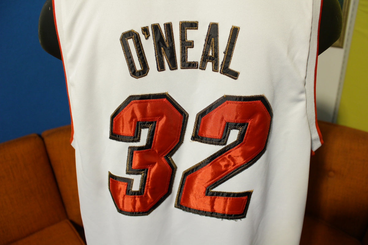 Shaquille O'Neal Vtg Shaq Miami Heat #32 White Reebok Men's XL Away Jersey