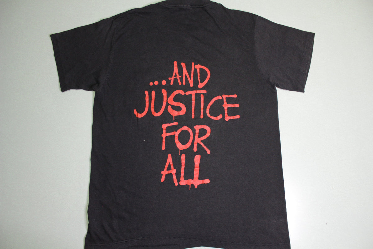Music Vintage Metallica and Justice for All Tee Shirt 1988 Size Small Made in USA