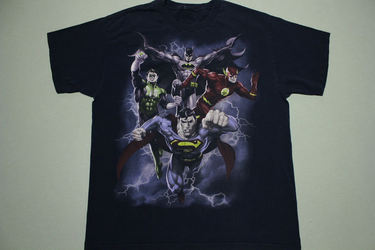 Justice League DC Comics Superman Green Lantern Flash Batman Comic T-Shirt