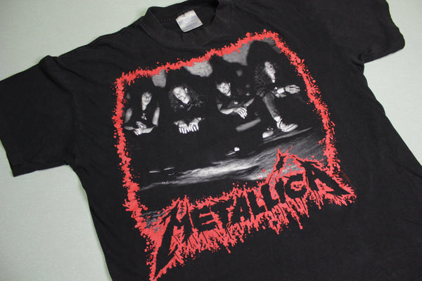 Metallica 1990 Justice Vintage Band Pic 90's Brockum Pushead North America Europe Tour T-Shirt