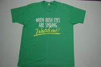 When Irish Eyes Are Smiling Watch Out Vintage 80s Screen Stars Funny T-Shirt