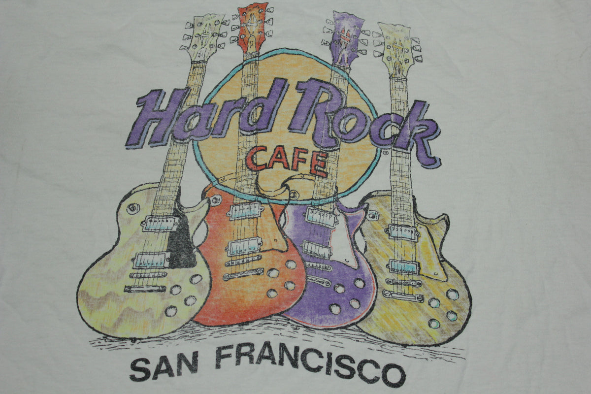 Hard Rock Cafe San Francisco Vintage 90's Single Stitch Made in USA Guitars T-Shirt