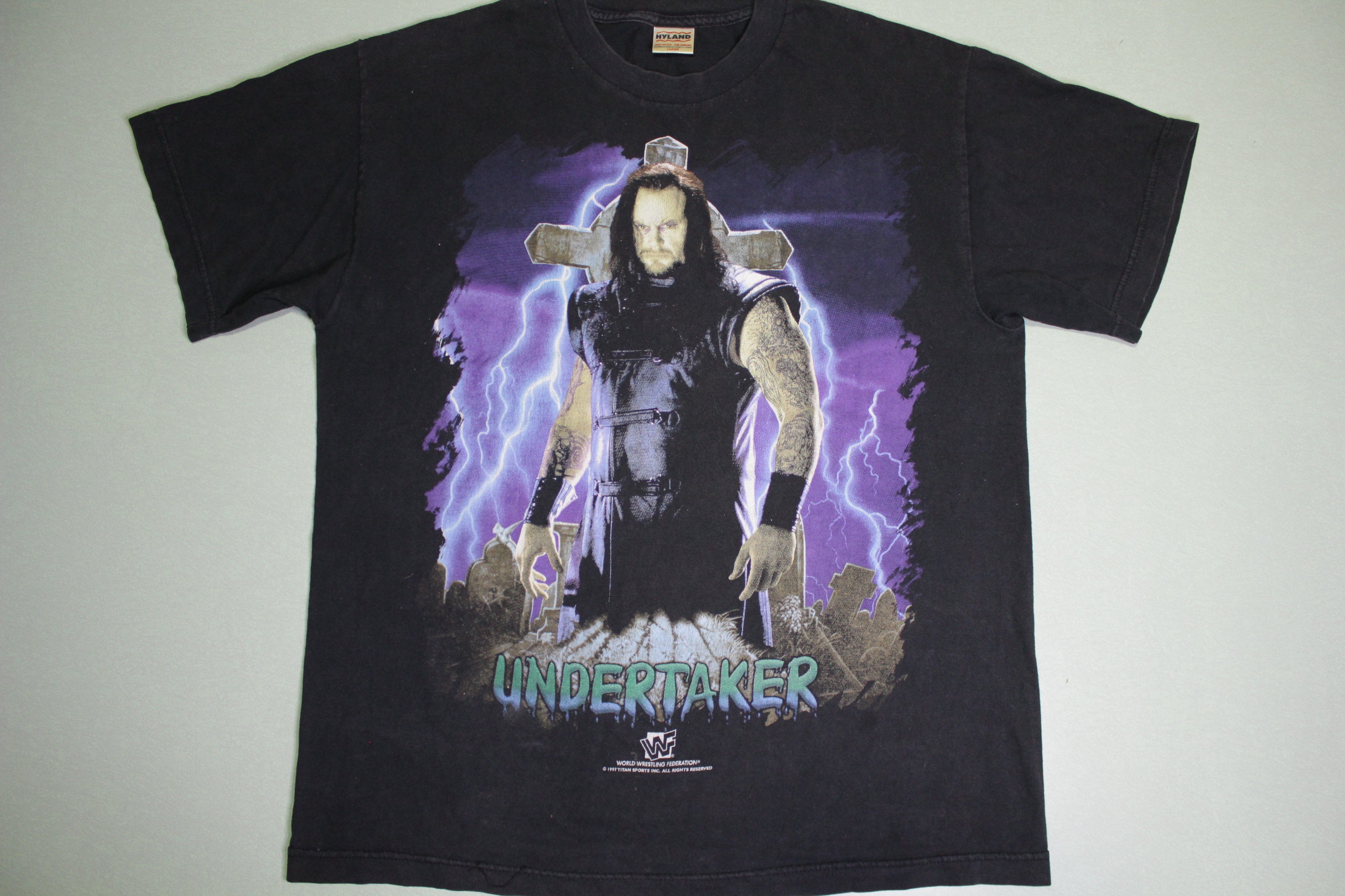 Undertaker WWF 1997 Titan Sports Vintage 90's Hyland Wrestling T