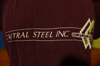 Iron Worker Central Steel Inc Cut Off Sleeve Muscle Sweatshirt T-Shirt 80's USA
