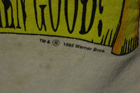TAZ Tazmanian Devil 1995 Warner Have You Been Good Santa 90s XMAS Sweatshirt
