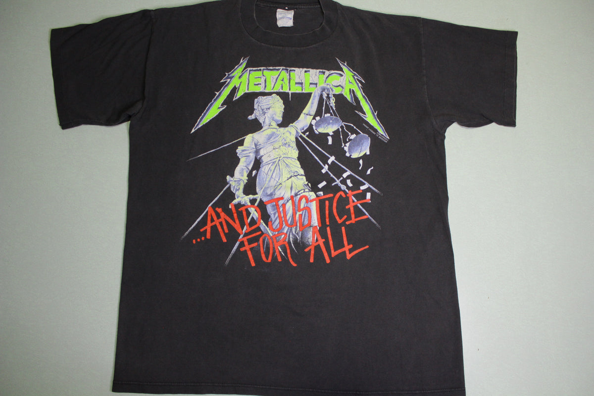 Metallica Justice For All 1988 Hammer Heads Crush You Vintage 80's Brockum Pushead T-Shirt