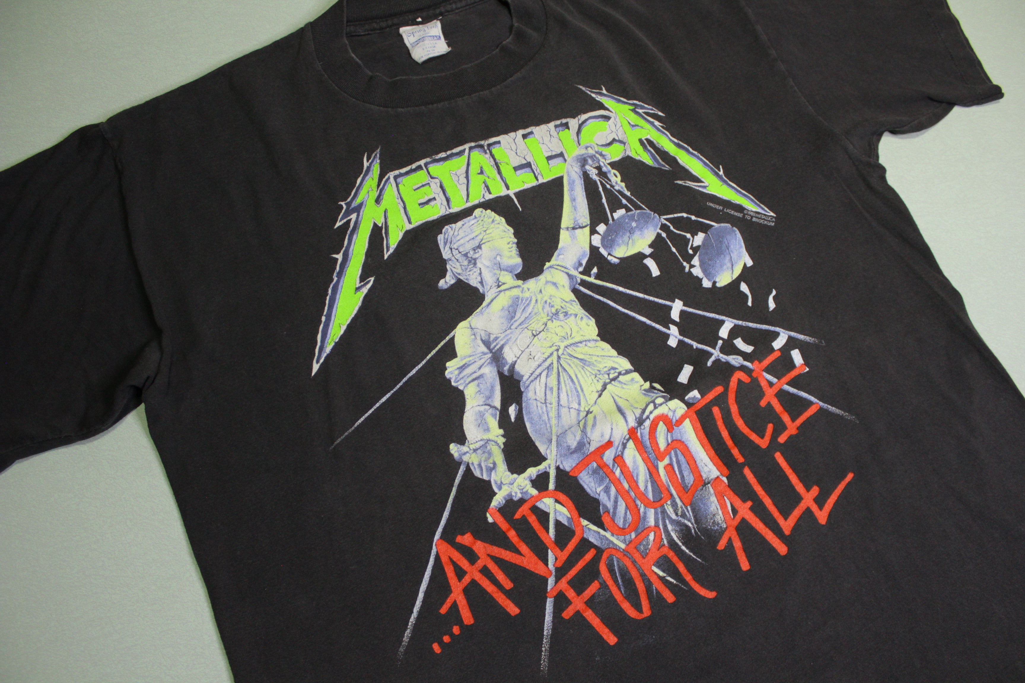 Metallica Justice For All 1988 Hammer Heads Crush You Vintage 80's 