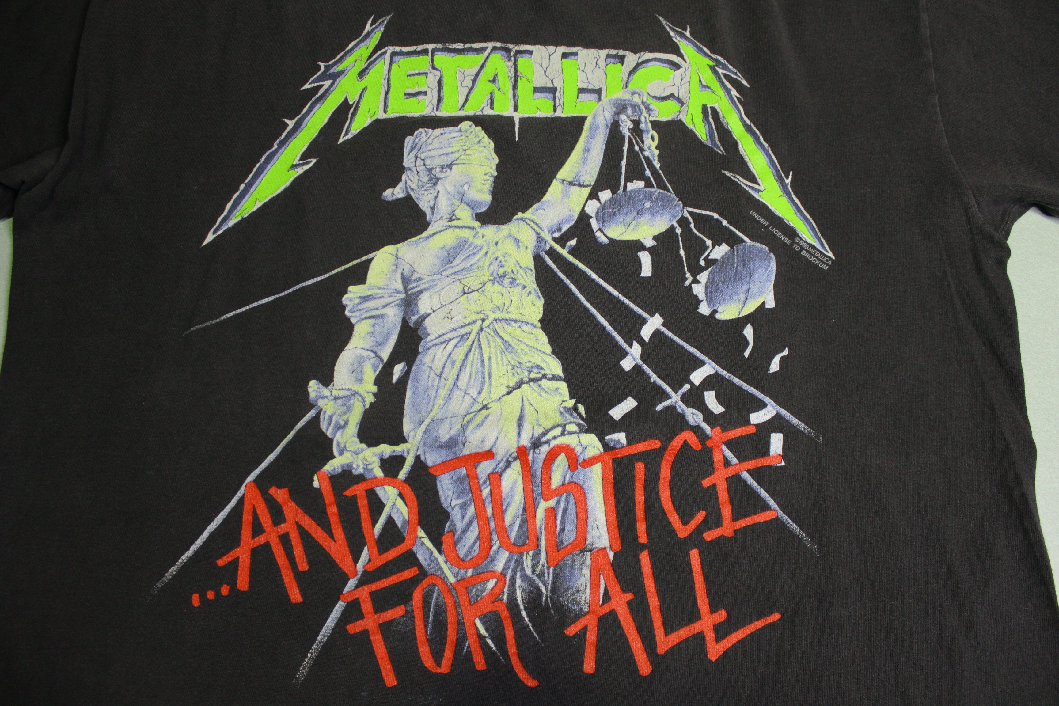 Metallica Justice For All 1988 Hammer Heads Crush You Vintage 80's 