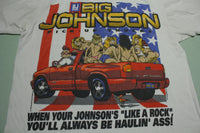 Big Johnson RCK HRD Pick Up Trucks 1996 Vintage 90s Single Stitch Oneita USA T-Shirt
